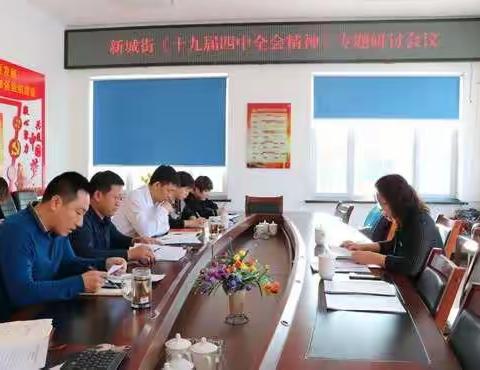 新城街召开《学习贯彻党的十九届四中全会精神》专题研讨会