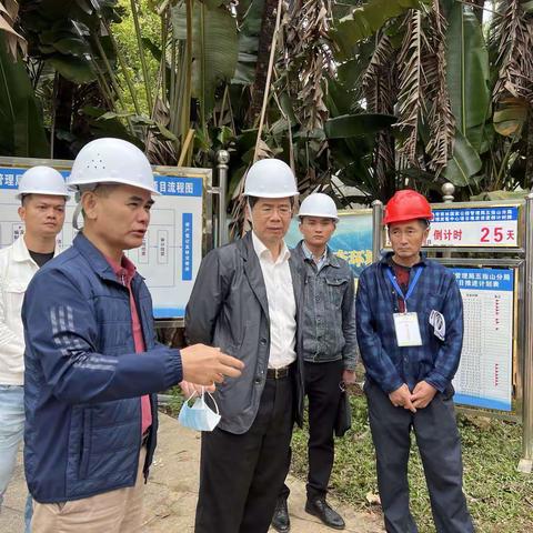 海南省林业局黄金城局长春节期间督导检查五指山智慧管理游客中心项目建设