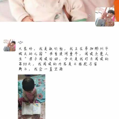 彬州市城关幼儿园小五班“书香浸润童年，阅读点亮人生”阅读亲子打卡