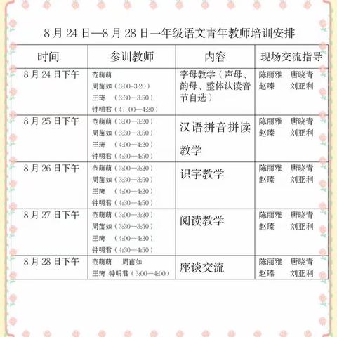 放假不放松，学而时习之（八）——一年级语文组青年教师培训会