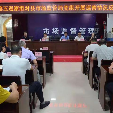 县委第五巡察组向县市场监管局党组反馈巡察情况