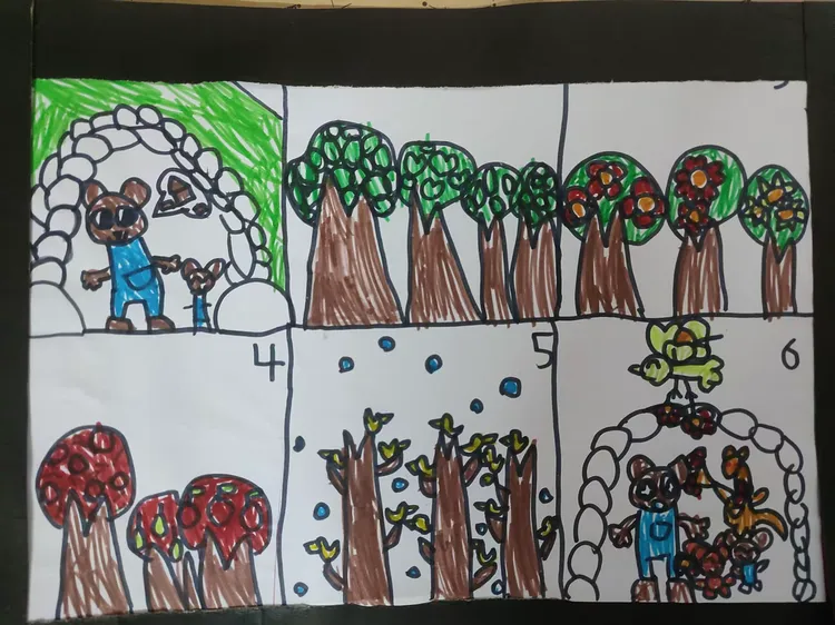 《小熊住山洞》