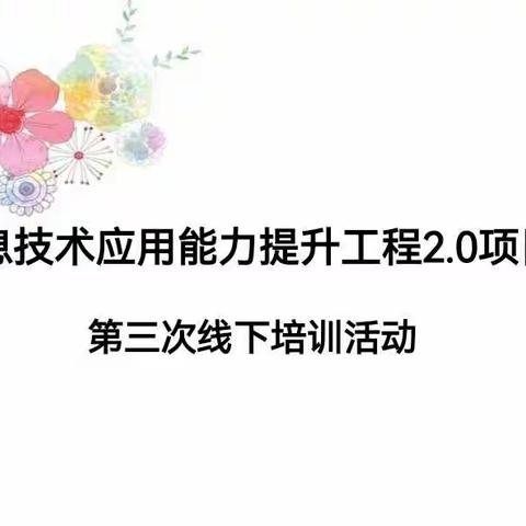 汝南县王岗镇罗庄小学信息技术2.0项目第三次集中培训