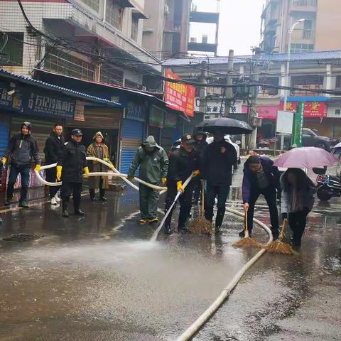 衡西市场开展春节卫生大扫除活动