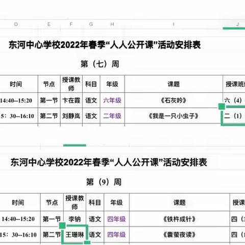 聚焦课堂，提升能力——东方市教育局东河中心学校语文组人人公开课（二）