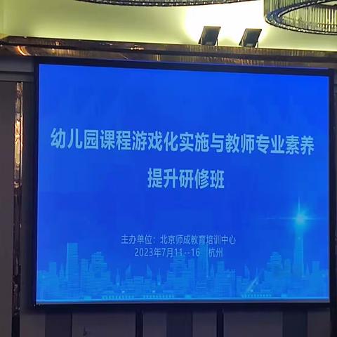 幼儿园课程游戏化实施与教师素养提升研修班培训活动（一）