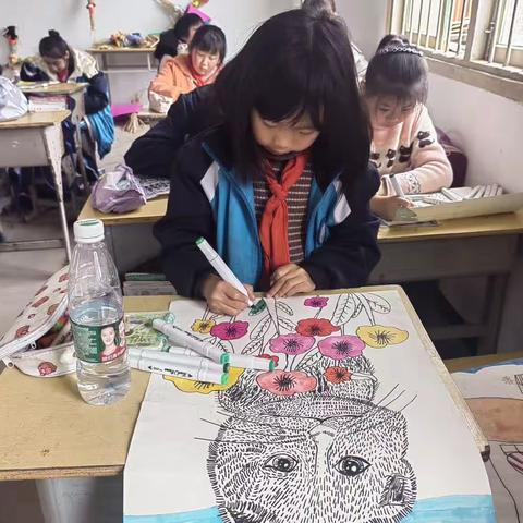 挥洒彩笔 童心荡漾 ——沙溪中心小学简笔画社团活动