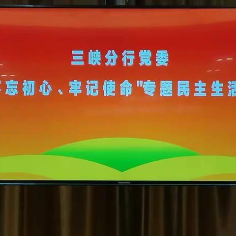 三峡分行召开党委班子专题民主生活会