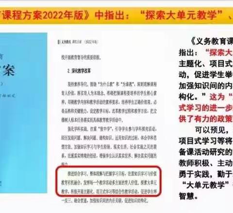 【荥阳二中教科研】每周一问：老师，您如何认识“大单元教学”，如何实施“大单元教学”？