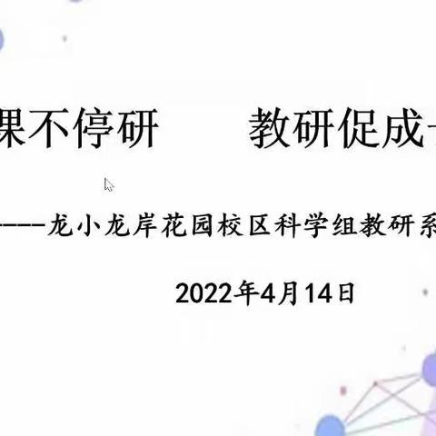 【灵美龙小•龙岸】停课不停研   教研促成长---龙岸花园校区科学校本主题研修系列活动（三）