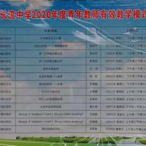 海口市长流中学2020年青年教师有效教学研究展示活动（地理组）