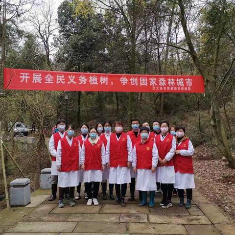 武义县口腔医院巾帼志愿者认领“巾帼林”