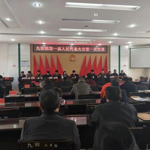 3月13日上午召开九街镇第一届人民代表大会第一次会议