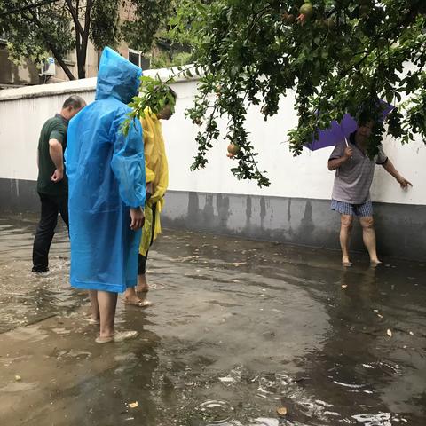 徐州暴雨突袭，永安街道北村社区抗洪在一线