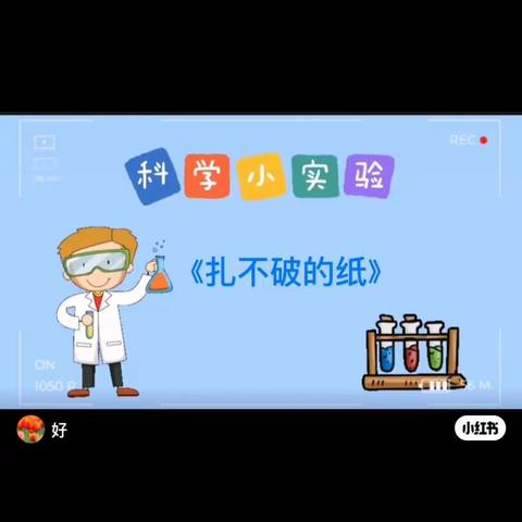 科学小实验《扎不破的纸巾》昆明市人民政府机关第二幼儿园花园校区 大二班