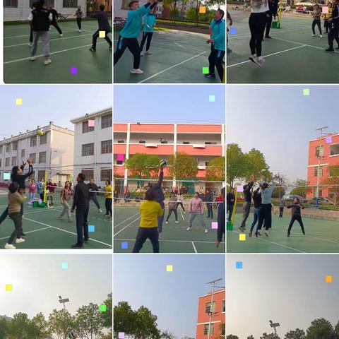 “气”势十足，“排”出精彩――龙潭镇中心小学举行教师气排球比赛