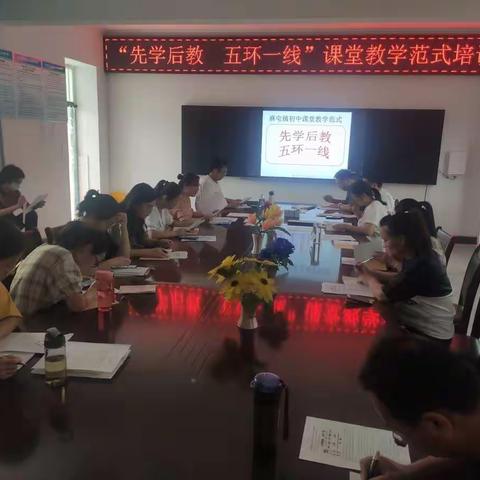 课改新模式，教学新方法——麻屯二中“先学后教  五环一线”课堂教学范式培训