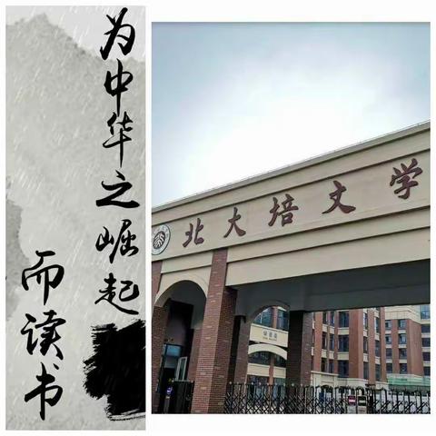 为中华崛起而读书——北大培文蚌埠实验学校三一班吾赞吾师