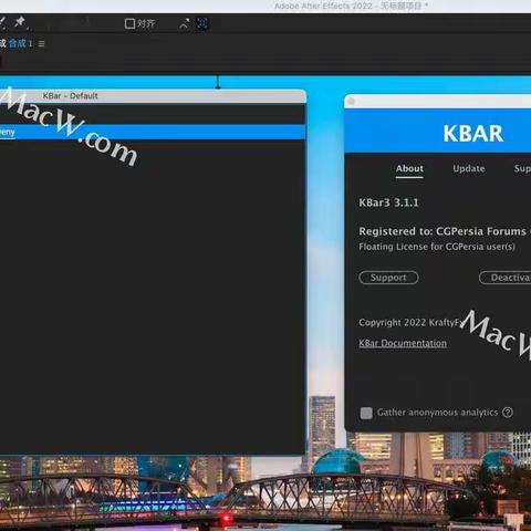 AE脚本-自定义多功能UI工具栏管理工具KBar for Mac v3.1.1激活版