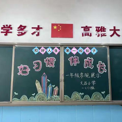 好习惯伴成长       文昌小学一(1)班常规展示