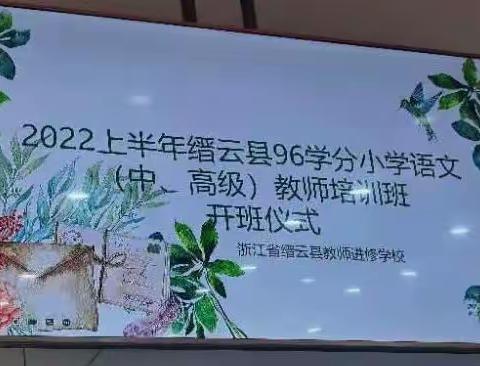 以研促教，以思促学——缙云县2022年小学语文96学分培训