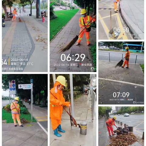 2022-6-14中心区保洁日常工作日志