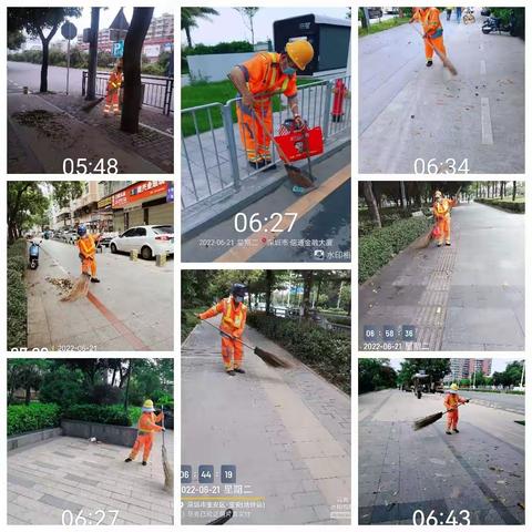 2022-6-21中心区保洁日常工作日志