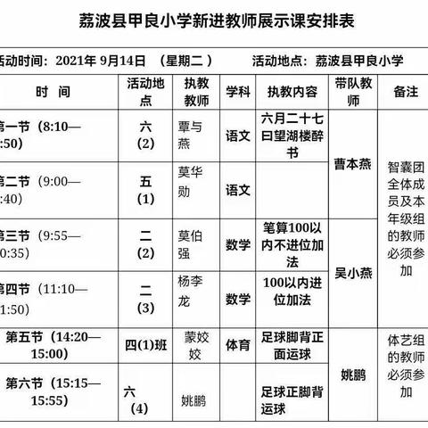 新进教师展风采 精彩课堂促成长---甲良小学新进教师展示课