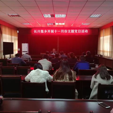 长兴集乡开展十一月份主题党日活动