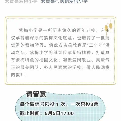 “  以平凡演绎精彩 以奉献铸就师德”--紫梅小学开展“最美教师”评选活动