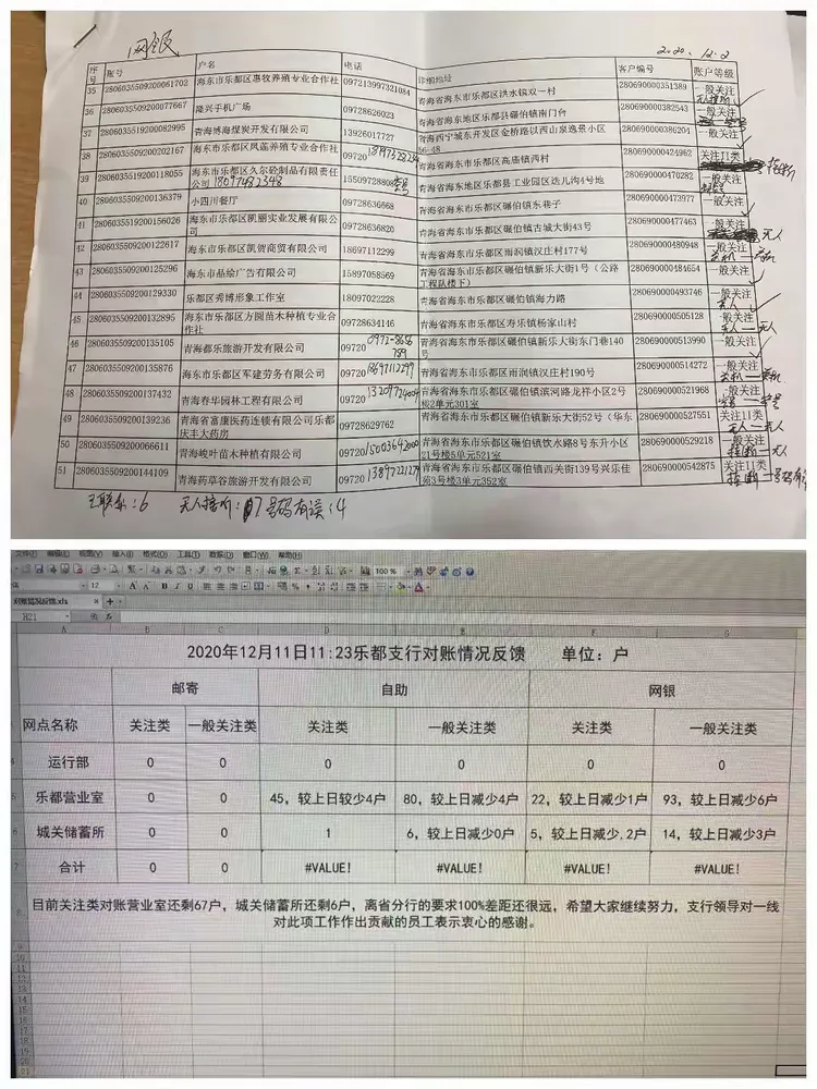 乐都支行营业室积极开展银企对账工作 加强对账风险管理