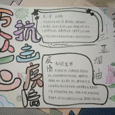 三亚市崖城中学学生会线上抗疫作品评比活动