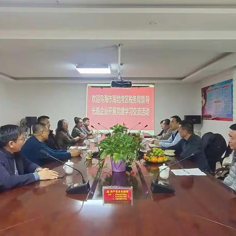 深入企业办实事 发展路上共同行——海勃湾区税务局局长田培荣一行深入辖区企业座谈