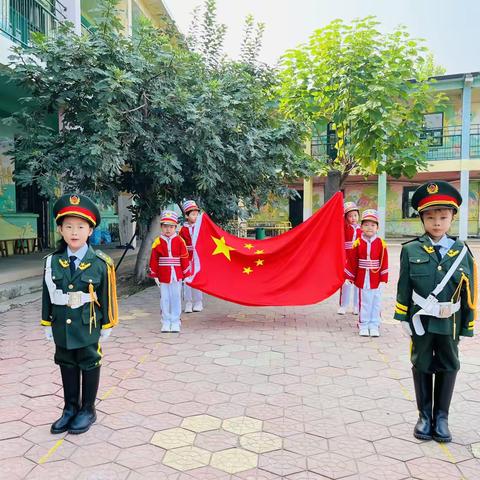 民族精神，牢记心头——临邑县实验幼儿园仿古街分园新学期升旗仪式