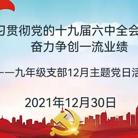 襄阳五中实验中学九年级支部12月主题党日活动总结