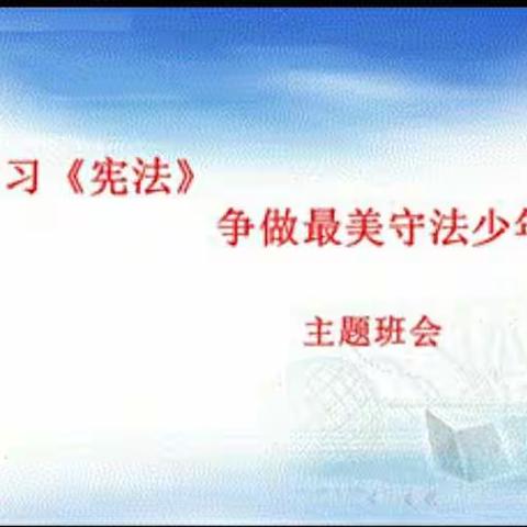 乔村小学六年级一班"学宪法"主题班会