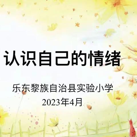 认识情绪  健康成长——乐东实验小学一、二年级心理健康主题班会活动纪实