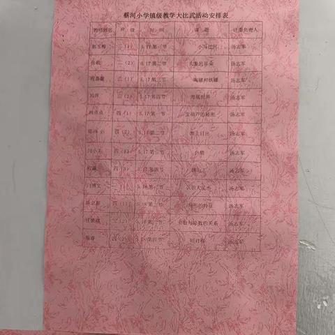 教学大比武 课堂展风采 —记蔡河镇教学大比武活动走进蔡河小学