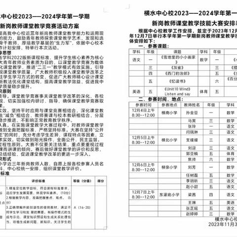 菁菁新秀亮剑  灼灼芳华可期——横水中心校新岗教师课堂大赛纪实