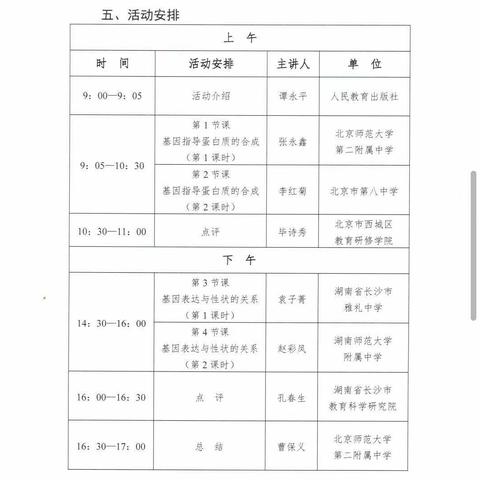 人教版高中生物“基于教材框架的单元教学设计”教学网络研讨会的学习