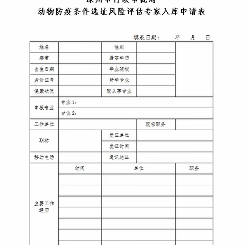 滦州市行政审批局关于组建动物防疫条件选址风险评估专家库的公告