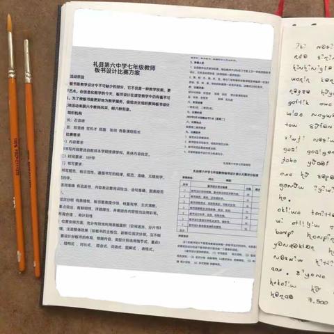 落笔生花，助力“双减”——礼县六中七年级教师板书设计大赛