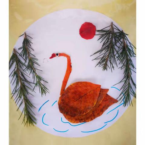 展示自然之美——树叶粘贴画