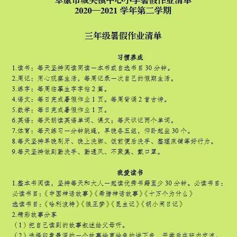 异彩纷呈展作业，百花齐放促成长 ——城关镇中心小学三年级学生暑假作业展评