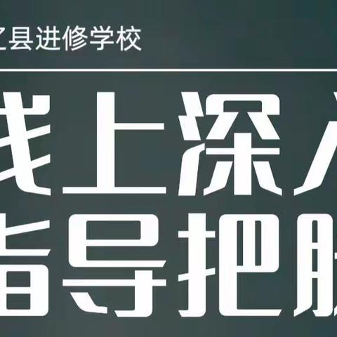 线上深入，把脉指导——迎接市学院视导检查