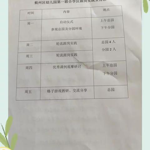 跟岗实践促提升  互助学习共成长—出头岭镇幼儿教师跟岗实践活动纪实（二）