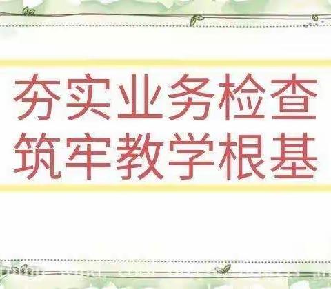 夯实业务检查 筑牢教学根基——向城镇于沟小学业务检查