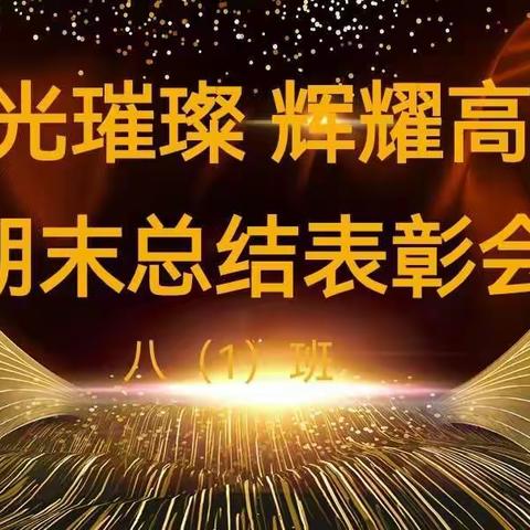 星光璀璨 辉耀高新     ——灵宝高新八（1）班期末总结表彰会