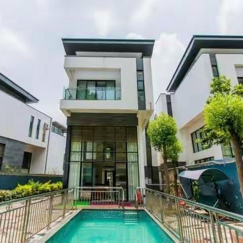 7房12床明月山溪泳池温泉超大花园别墅