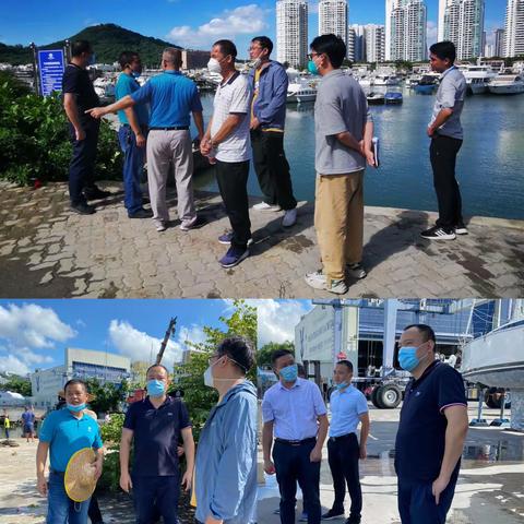 天涯区委政法委副书记张应斌前往三亚港参与“三无”船舶整治和检查反走私综合执法站“四通一平”工作